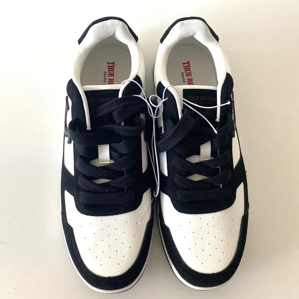 NWT True Religion TR JAY PBS Sneaker Men Black White Lace Up Low Top 8
